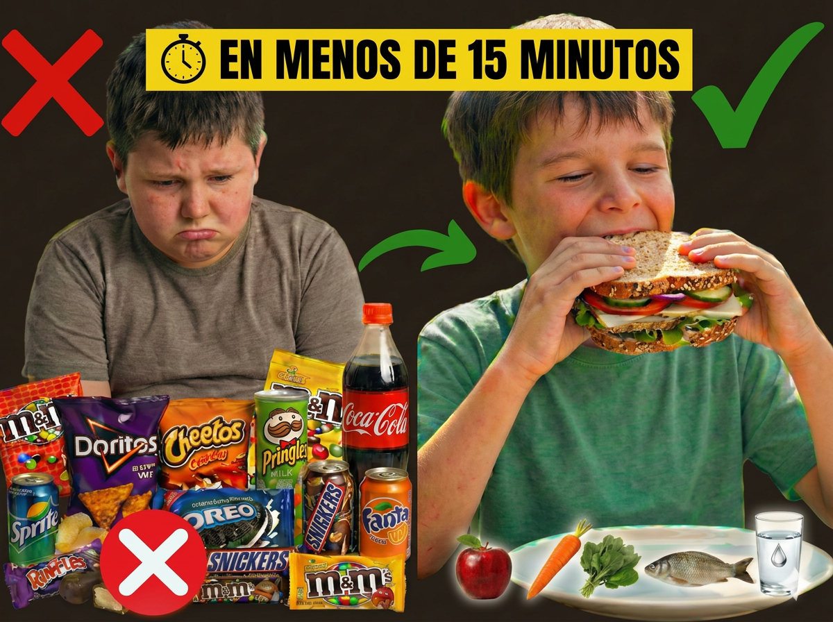 Antes y después: de la merienda ultraprocesada a una merienda saludable en menos de 15 minutos